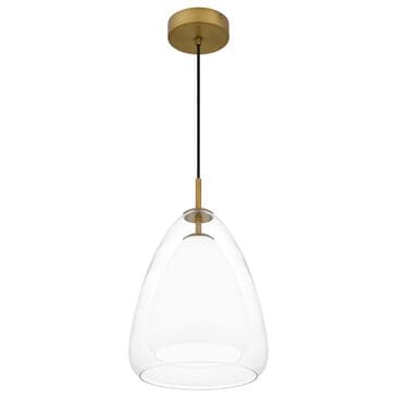 Quoizel Aero 1-Light Pendant Ceiling Light in Antiqued Gold, , large