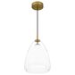 Quoizel Aero 1-Light Pendant Ceiling Light in Antiqued Gold, , large