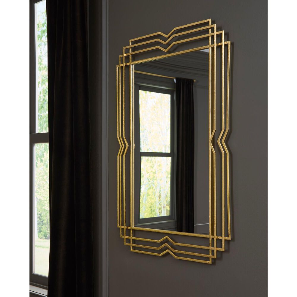 Ashley Claybrook Accent Wall Mirror in Gold, , large