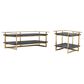 Furniture of America Magee Coffee Table Set in Black and Gold (Set of 2), , large