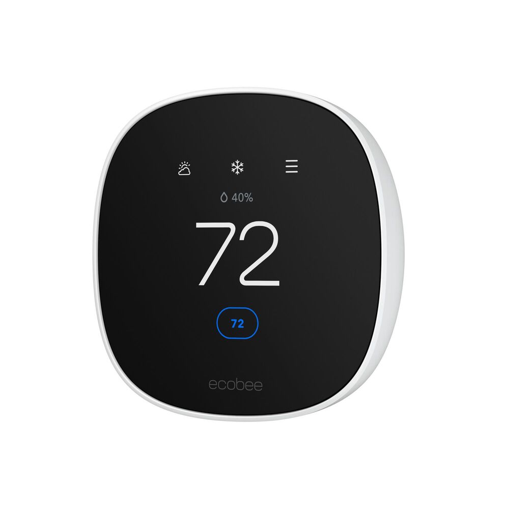 Ecobee Smart Thermostat Essential - Energy Star Certified programmable Wi-Fi Thermostat - Works with Siri, Alexa, and Google Assistant, , large