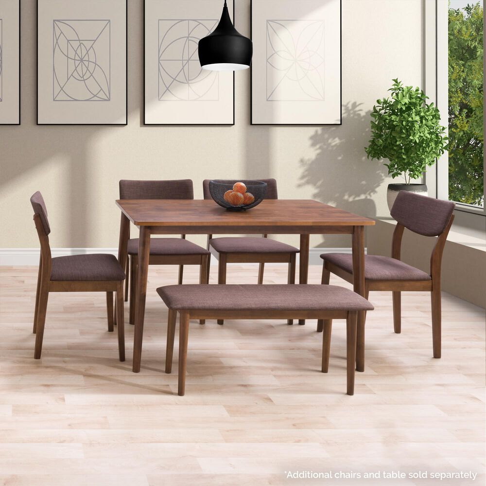 CorLiving Branson Dining Bench in Warm Walnut/Brown, , large