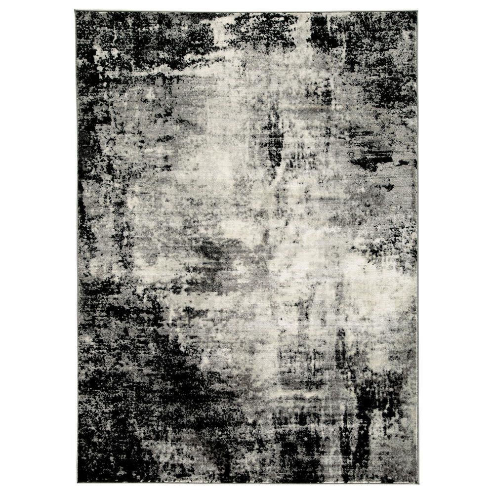 Ashley Zekeman 7"10" x 10" Black, Cream and Gray Area Rug, , large