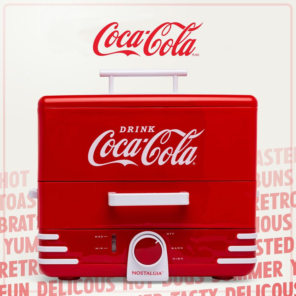 Nostalgia Electrics Coca-Cola Large Hot Dog Steamer in Red, , large
