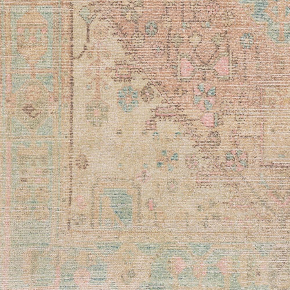 Surya Unique Dusty Pink, Wheat, Charcoal, Peach, Beige, Medium Green and Sage 2"6" x 4" Area Rug, , large