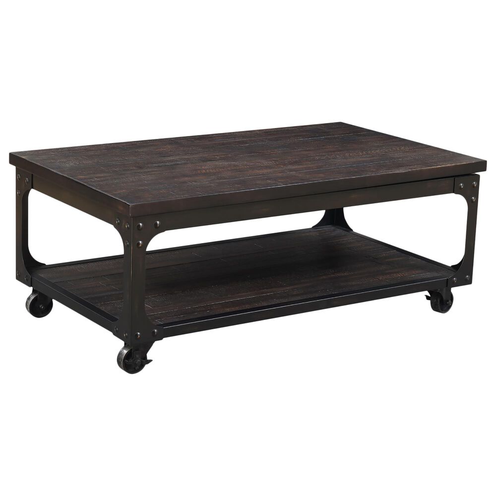 Steve Silver Sherlock Lift Top Cocktail in Brown with Distressed Tobacco Finish, , large