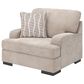 Ashley High Profile Chair and a Half with Ottoman in Taupe, , large