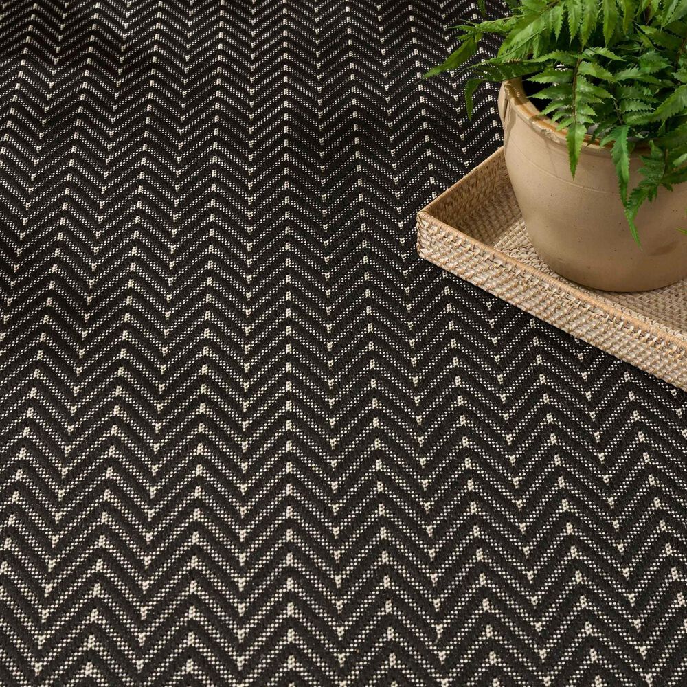 Nourison Horizon HOZ02 Black 10&#39; x 14&#39; Indoor/Outdoor Area Rug, , large