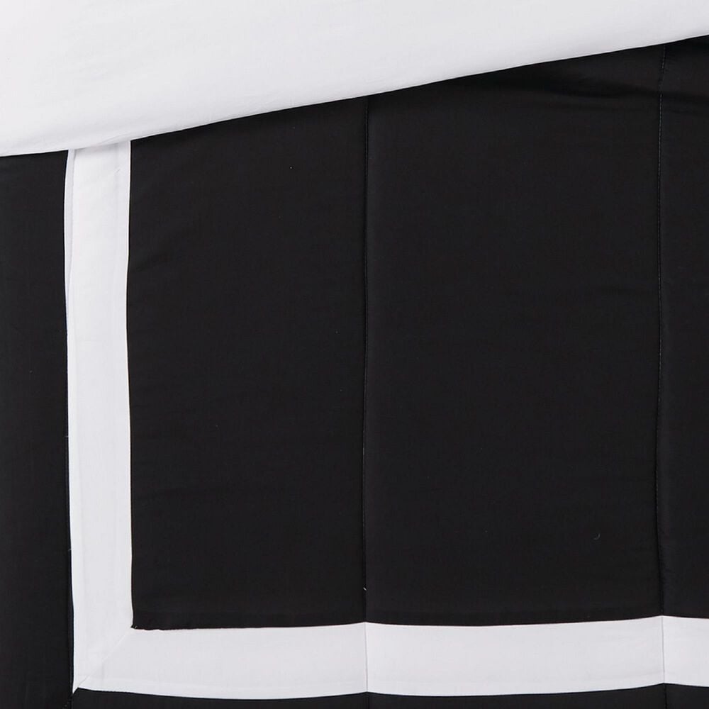 Pem America London Fog Raynes Hotel 5-Piece King Comforter Set in White and Black, , large