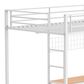Pacific Landing Campus Full Over Twin Workstation Bunk Bed in Matte White, , large