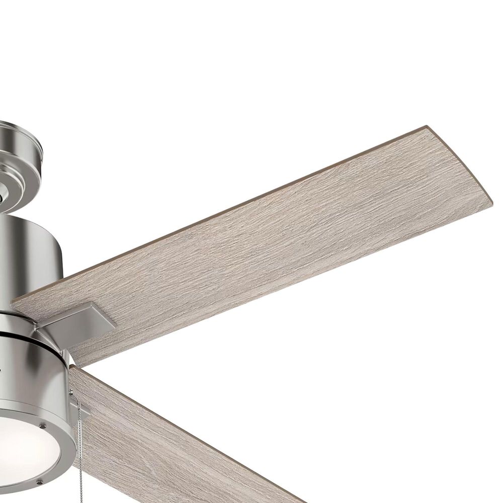 Hunter Beck 52&quot; Ceiling Fan with LED Lights in Brushed Nickel, , large