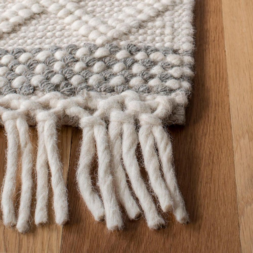 Safavieh Natura NAT859A 2&#39;3&quot; x 9&#39; Ivory and Grey Runner, , large