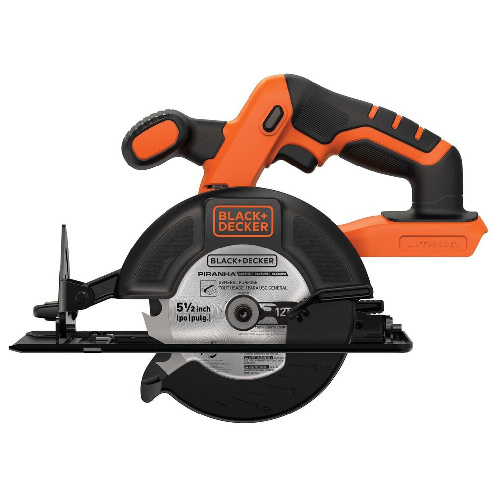 Black &amp; Decker 20V Max Powerconnect 5.5&quot; Cordless Circular Saw Tool in Black and Orange, , large