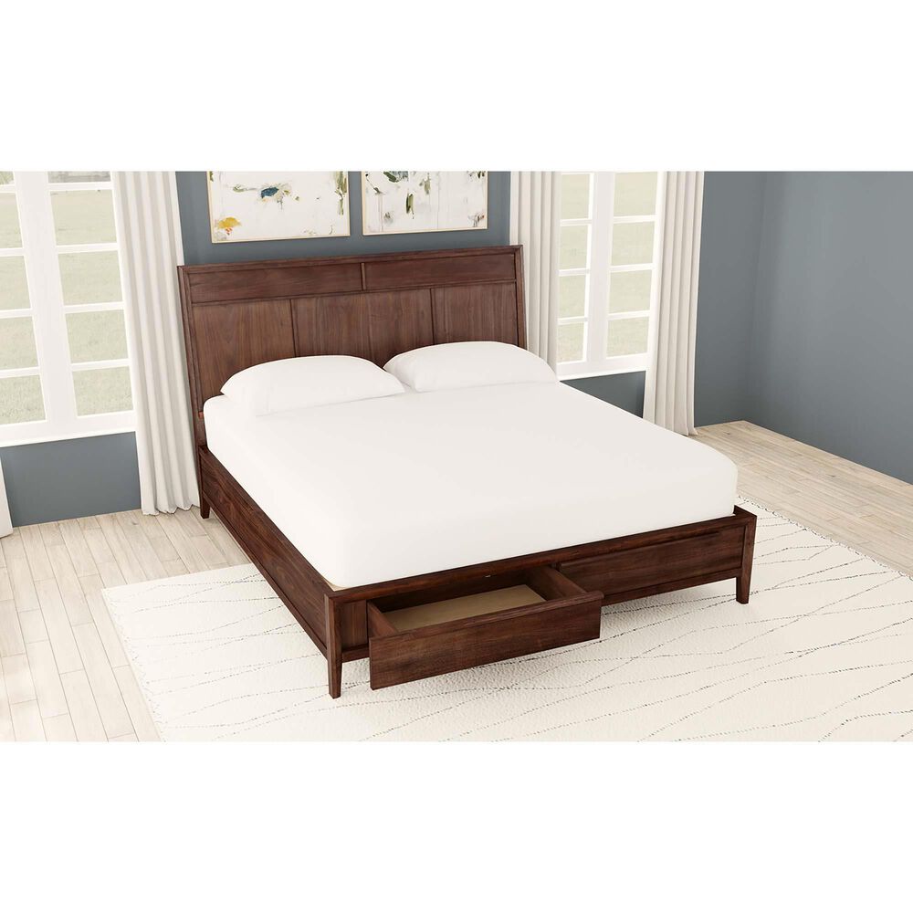 A-America Ralston Queen Storage Bed in Dark Amber, , large