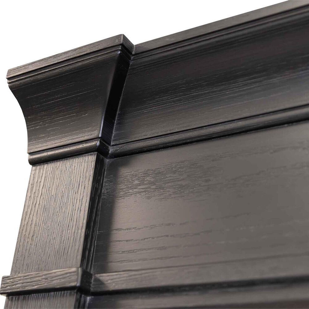 Wycliff Bay Willow Lane 94" Bookcase with Ladder in Ebony Black and Natural Oak, , large