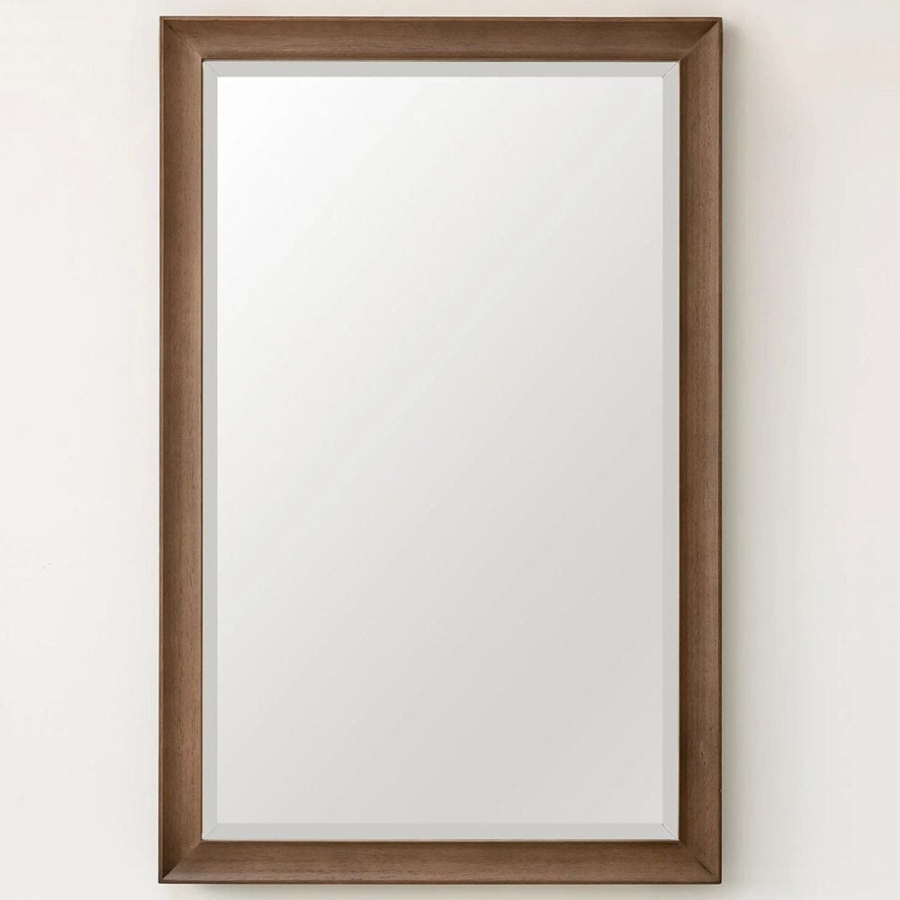 James Martin Vanities Glenbrooke 26" Rectangular Mirror in White Wash Walnut, , large