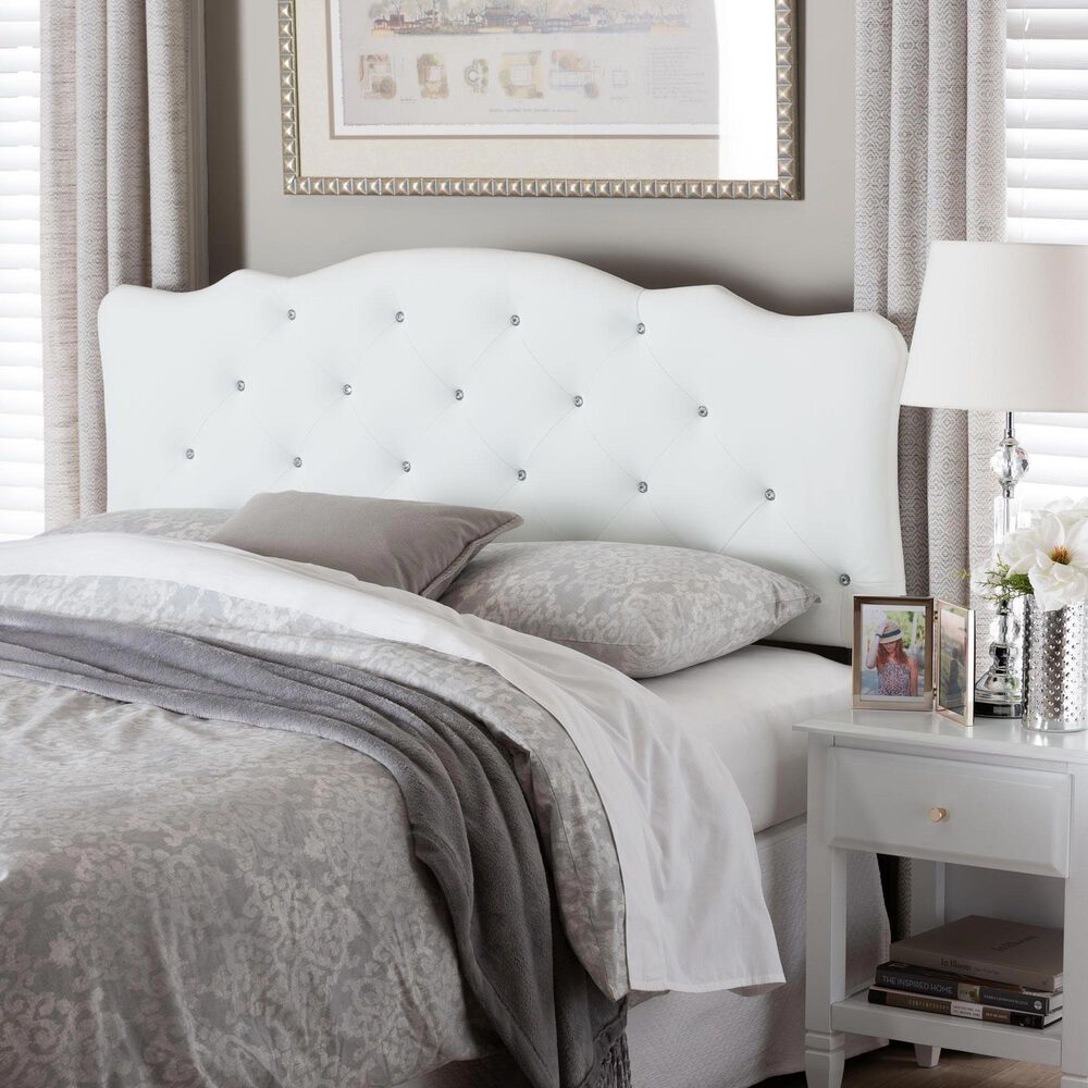 Baxton Studio Rita Full Panel Headboard in Black, , large