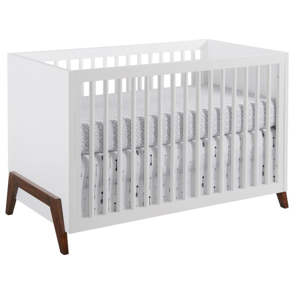 Oxford Baby Mari 3-In-1 Convertible Crib in White and Brown, , large