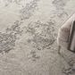 Nourison Silk Shadows 7"9" x 9"9" Ivory and Silver Area Rug, , large