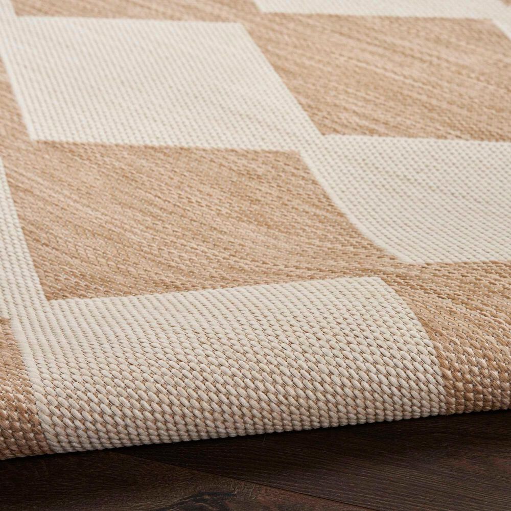 Nourison Positano Geometric Jute 5&#39; x 7&#39; Indoor/Outdoor Area Rug, , large