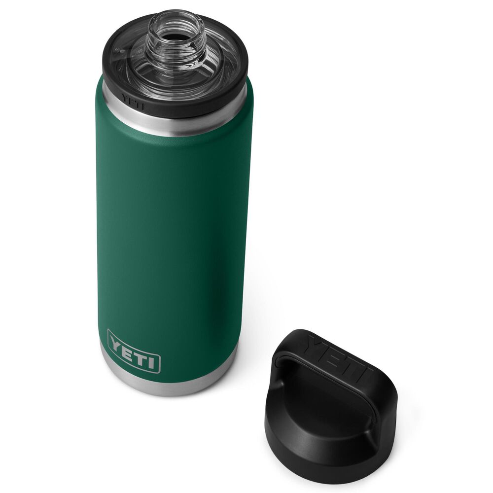 YETI Rambler 26 Oz Water Bottle with Chug Cap in Black Forest Green, , large