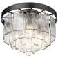 Golden Lighting Ciara 3-Light Flush Mount in Matte Black, , large