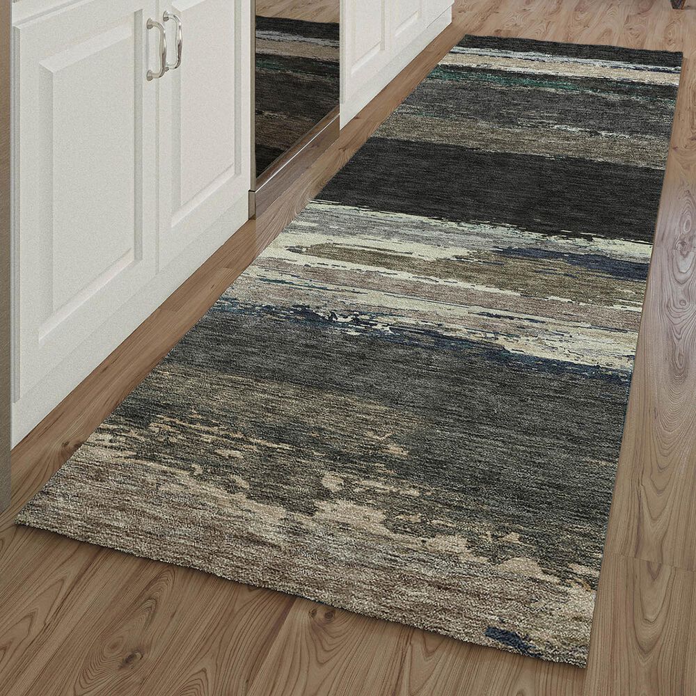 37B Trevi TV8 2&#39;3&quot; x 7&#39;6&quot; Black Runner, , large