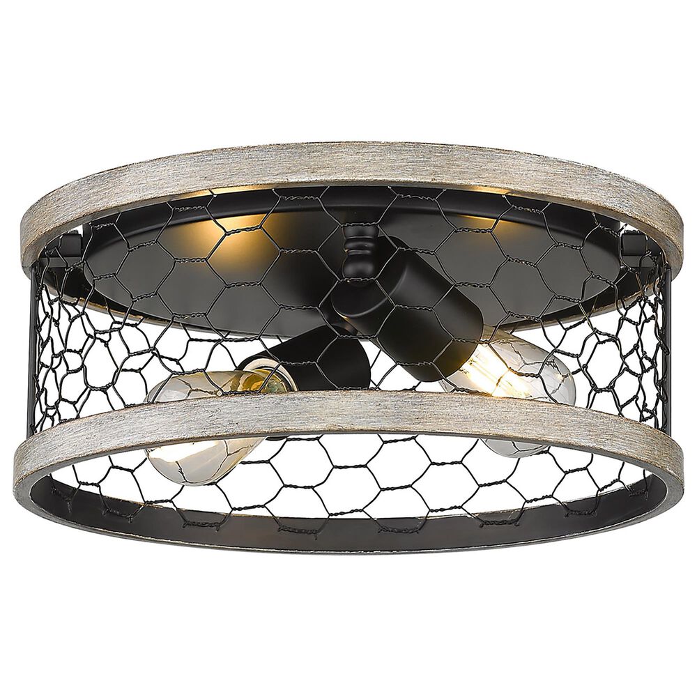 Golden Lighting Bailey 11" Flush Mount in Matte Black, , large