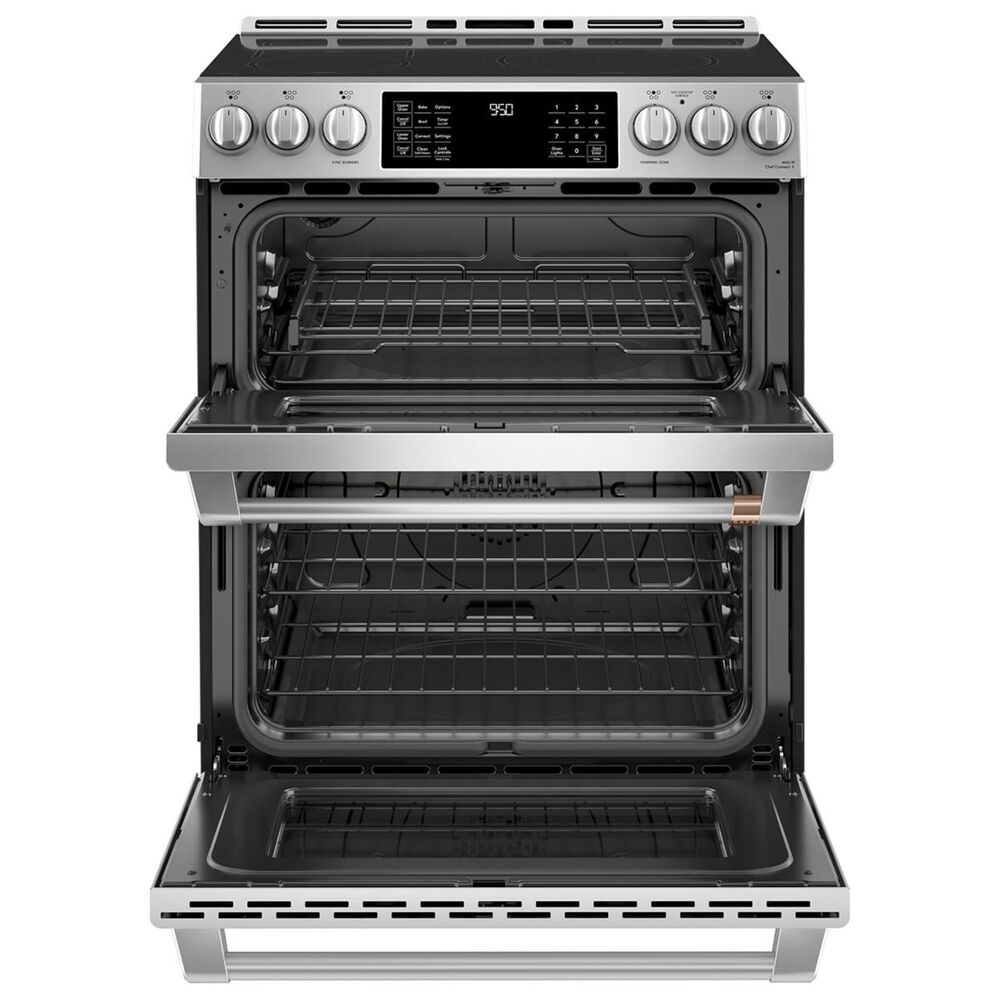 Cafe 30&quot; Slide-In Front Convection Double Oven Range in Stainless Steel, , large