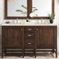 James Martin Vanities Addison 60" Double Bathroom Vanity in Mid Century Acacia with 3 cm Eternal Marfil Quartz Top and Rectangular Sinks, , large