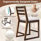 HOMLUX 5-Piece Patio Bar Set with 52" Rectangular Mocha Table in Beige, , large