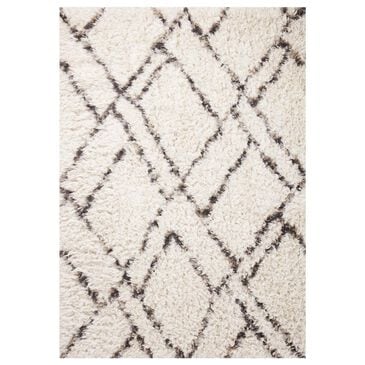 Angela Rose Amira 6"7"" x 9"6" Ivory and Bark Area Rug, , large