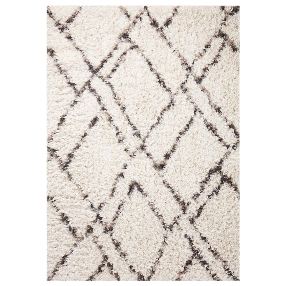 Angela Rose Amira 6"7"" x 9"6" Ivory and Bark Area Rug, , large
