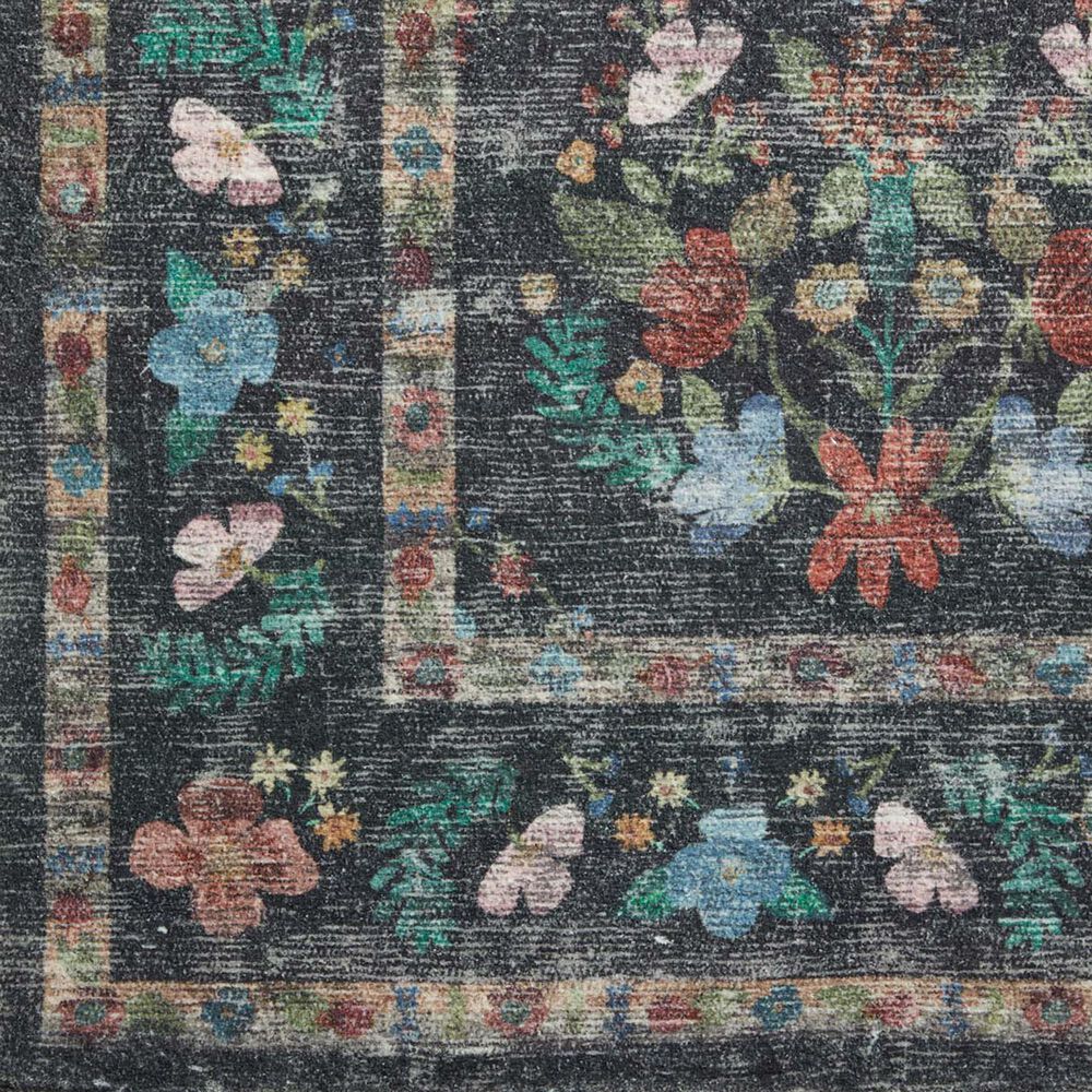Rifle Paper Co Crafted by Cloth and Company Courtyard 2&#39; x 5&#39; Seville Charcoal Runner, , large