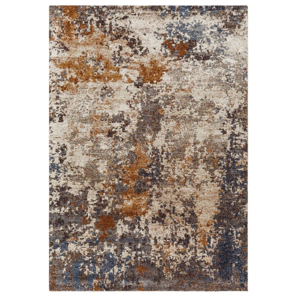 Surya Tuscany 5"3" x 7"3" Brown, Camel and Blue Area Rug, , large