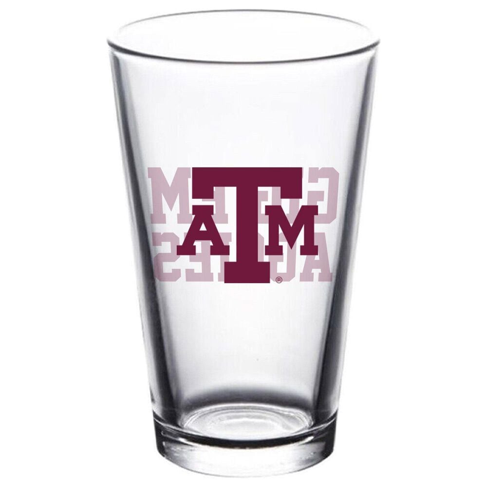 Valiant Gifts Texas TAMU Logo Pint Glass in Aggie Maroon, , large