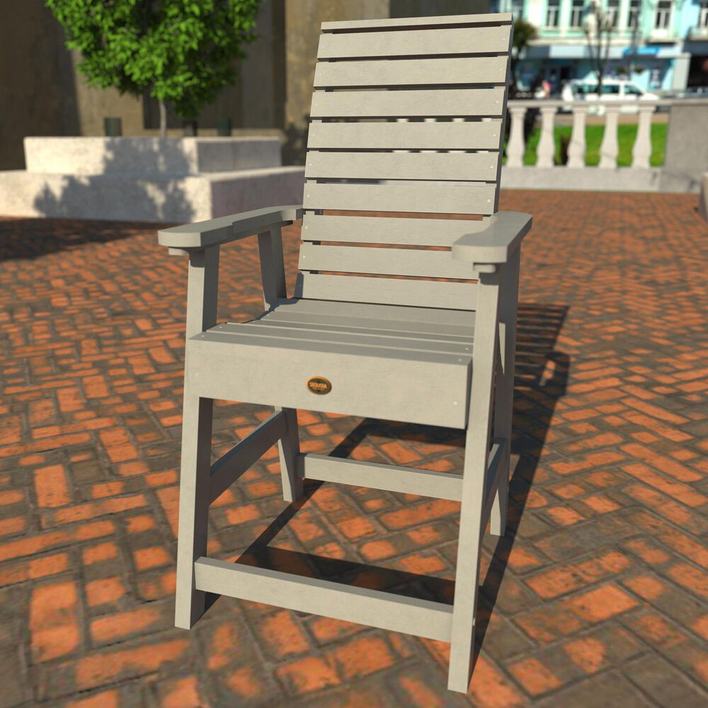 Highwood USA Glennville Patio Counter Height Chair in Harbor Gray, , large