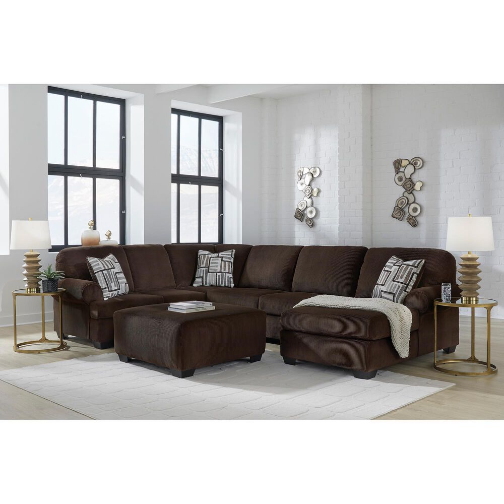 ASHLEY Kimlee 3-Piece Stationary Right Arm Facing Sectional with Chaise in Chocolate, , large
