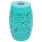 Hearth and Haven Outdoor Side Table with Built-In Solar Battery in Teal, , large
