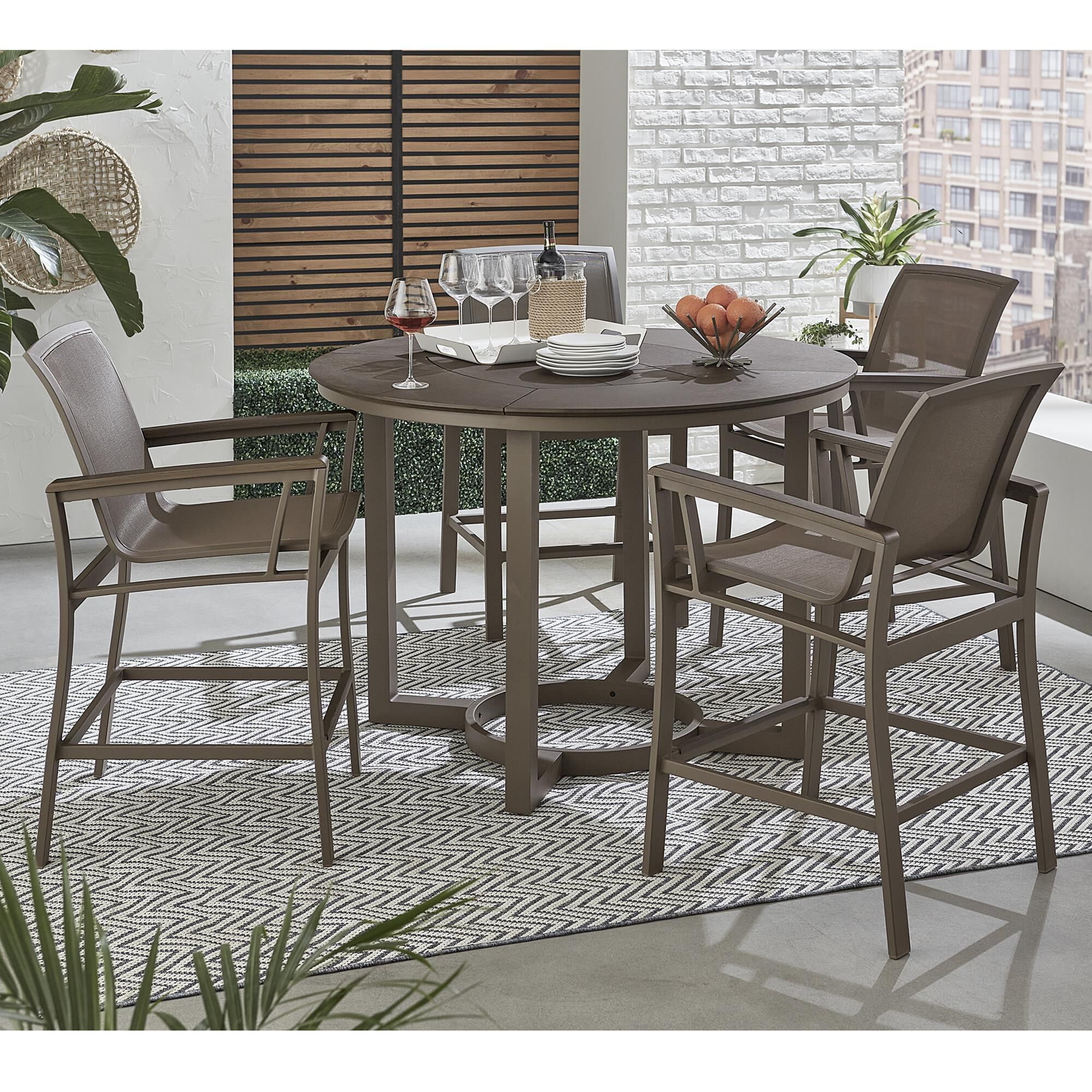 Avalon 5 piece outdoor dining 2025 set