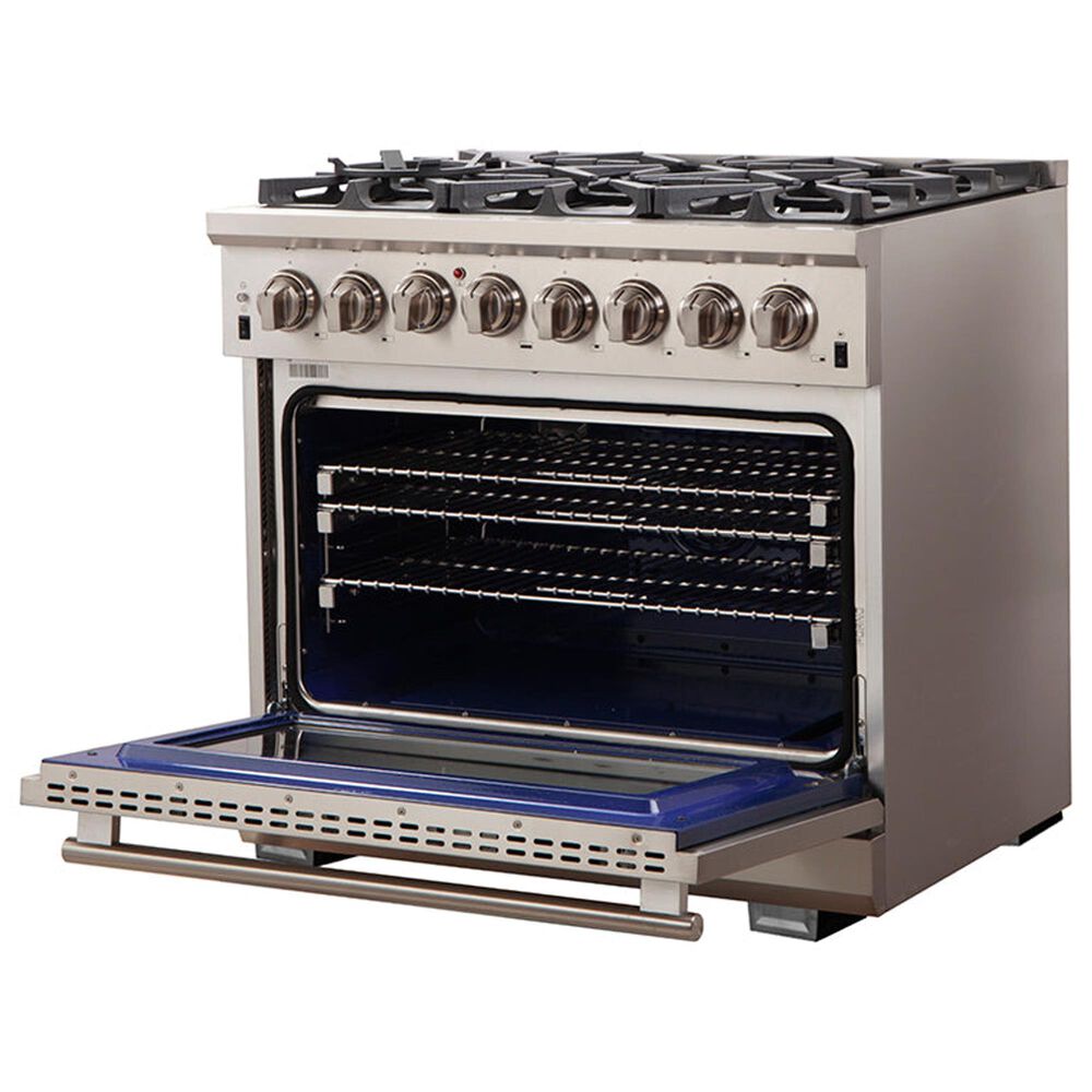 Forno Capriasca 36" Freestanding Dual Fuel Range in Stainless Steel, , large