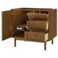 James Martin Laurent 36" Single Bathroom Vanity in Honey Oak with 3 cm Ethereal Noctis Silestone Top and Rectangular Sink, , large