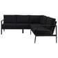Linon Home Decor Holland 2-Piece Outdoor Sectional Sofa with Black Upholstery in Black, , large