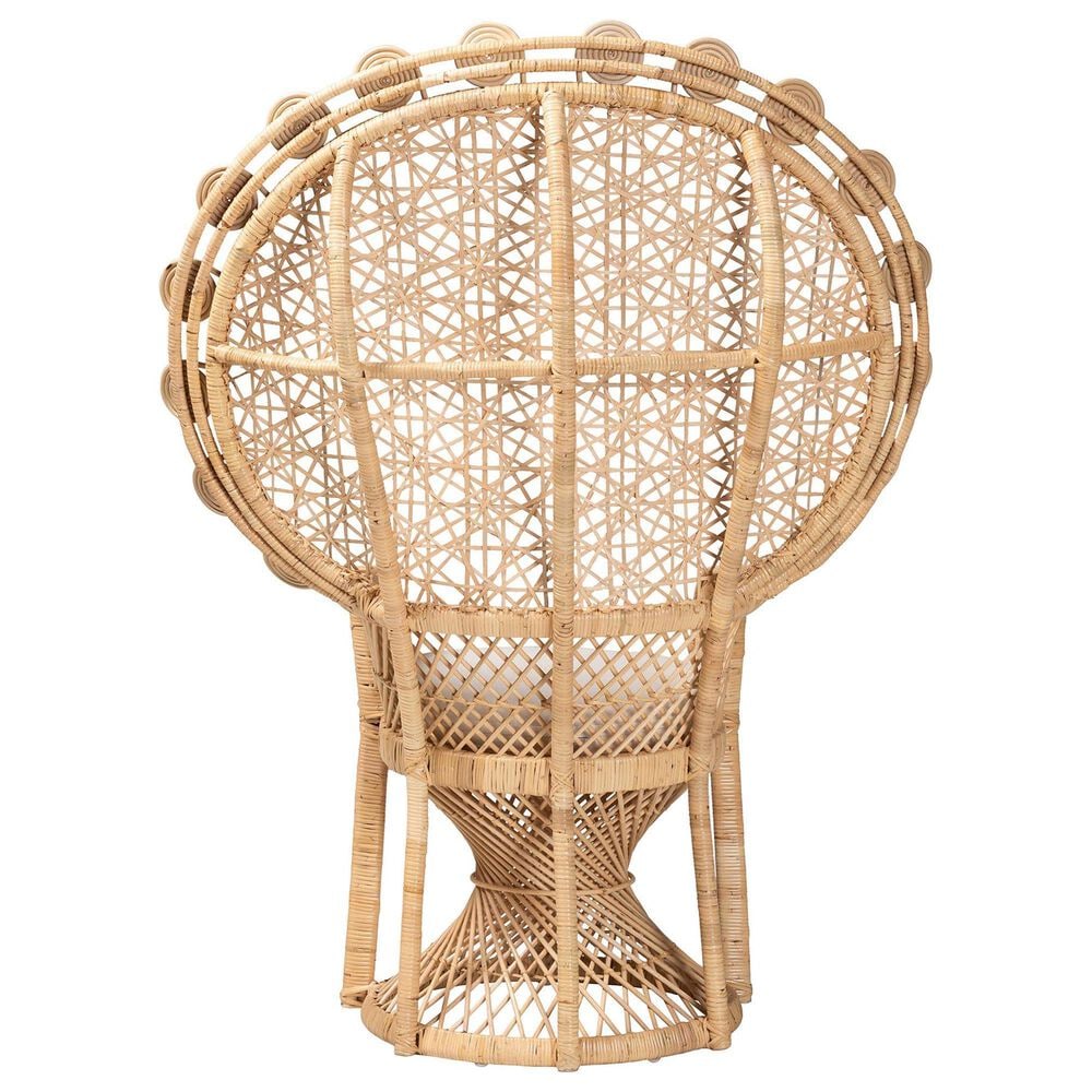 Baxton Studio Hecate Peacock Chair in Natural Brown, , large