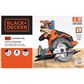 Black & Decker 20V Max Powerconnect 5.5" Cordless Circular Saw Tool in Black and Orange, , large
