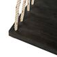 Hearth and Haven Topmax Outdoor Hanging Porch Swing Bench with Beige Cushion in Brown, , large