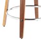 Lumisource Cecina Swivel Counter Stool with Brown Cushion in Walnut and Chrome (Set of 2), , large