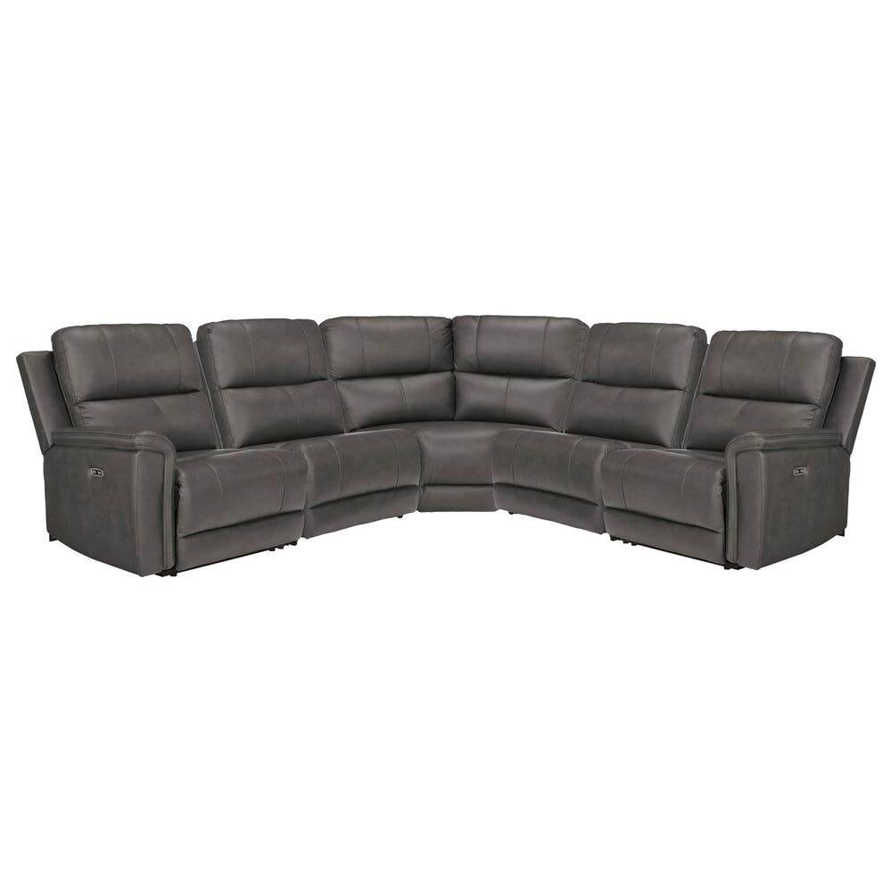 Ashley 5-Piece Power Symmetrical Reclining Sectional with Armless Chairs in Anchor, , large
