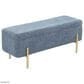 Lumisource Daniella Storage Bench with Blue Cushion in Gold, , large
