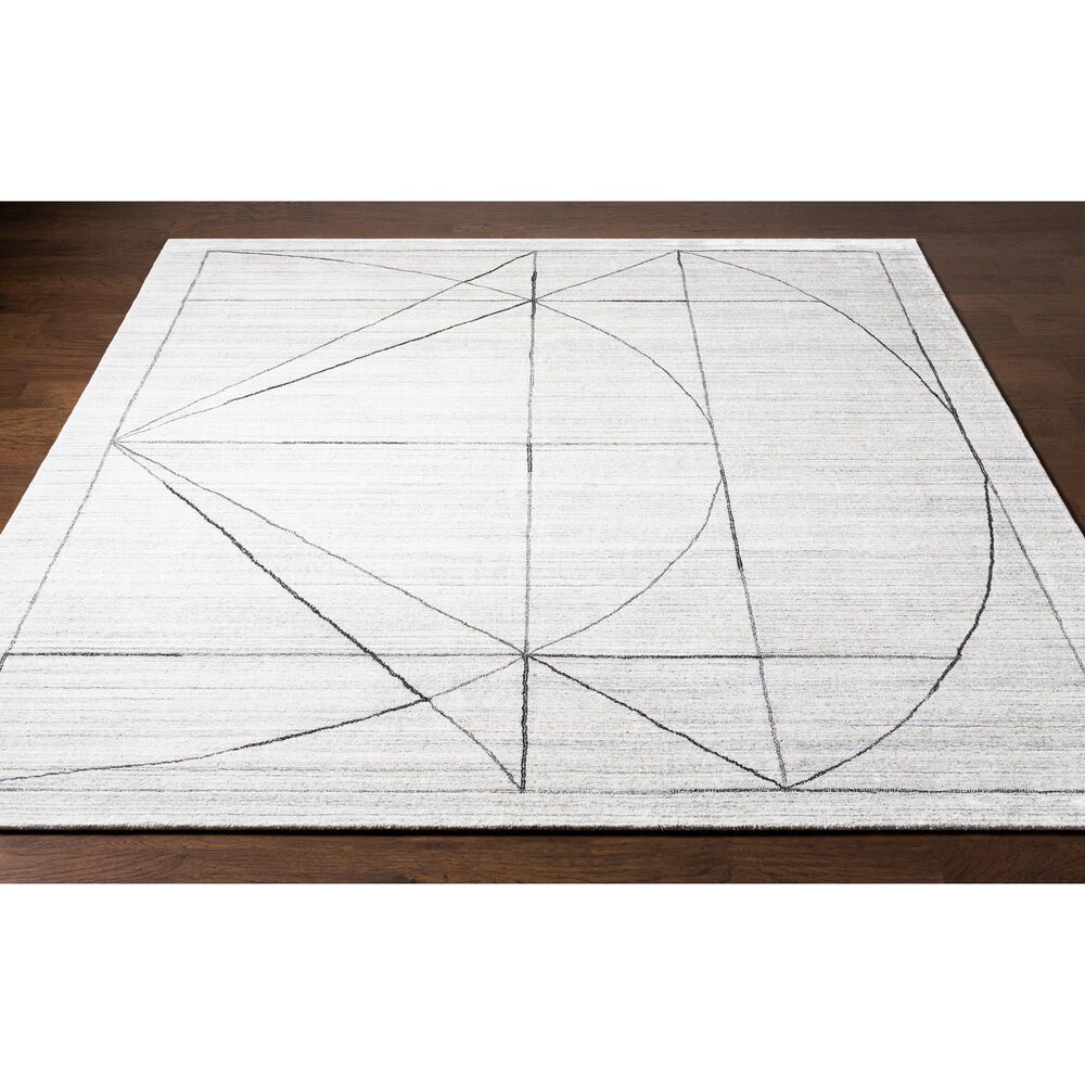 Surya Hightower 10&#39; x 14&#39; Charcoal, White and Black Area Rug, , large